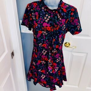 Dress size 8, pink, black